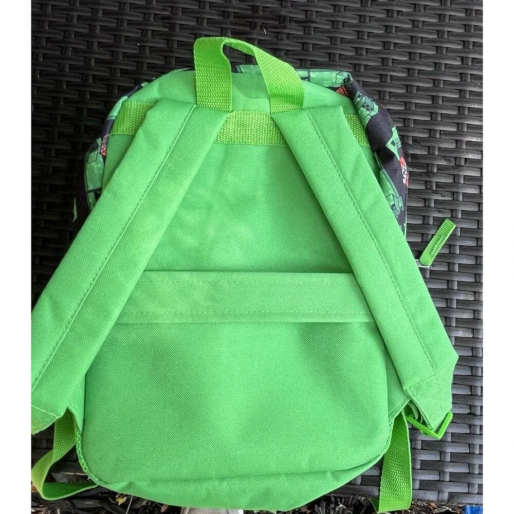 FUL Minecraft Creeper Mini Backpack Glossy Pixilated Green